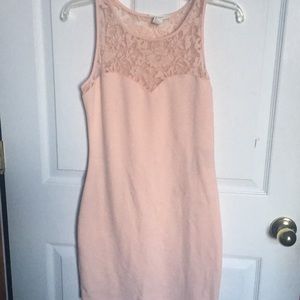 Forever 21 Peach bodycon lace Dress